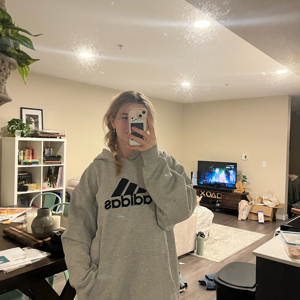 Adidas Heather Gray Sweatshirt